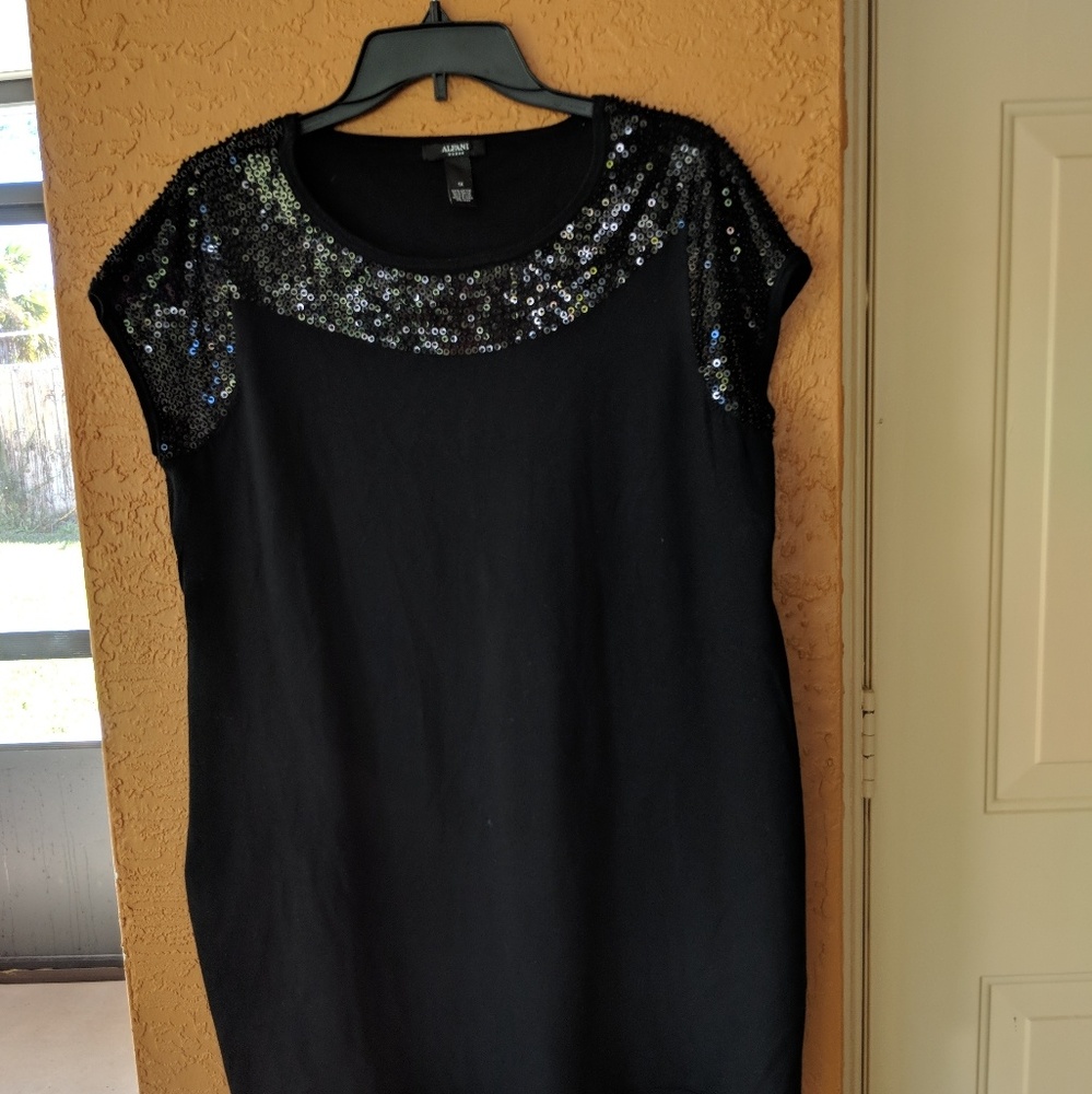 Long sequin trimmed  sweater top
